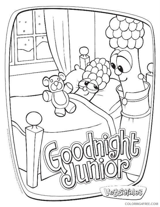 veggie tales coloring pages goodnight junior Coloring4free
