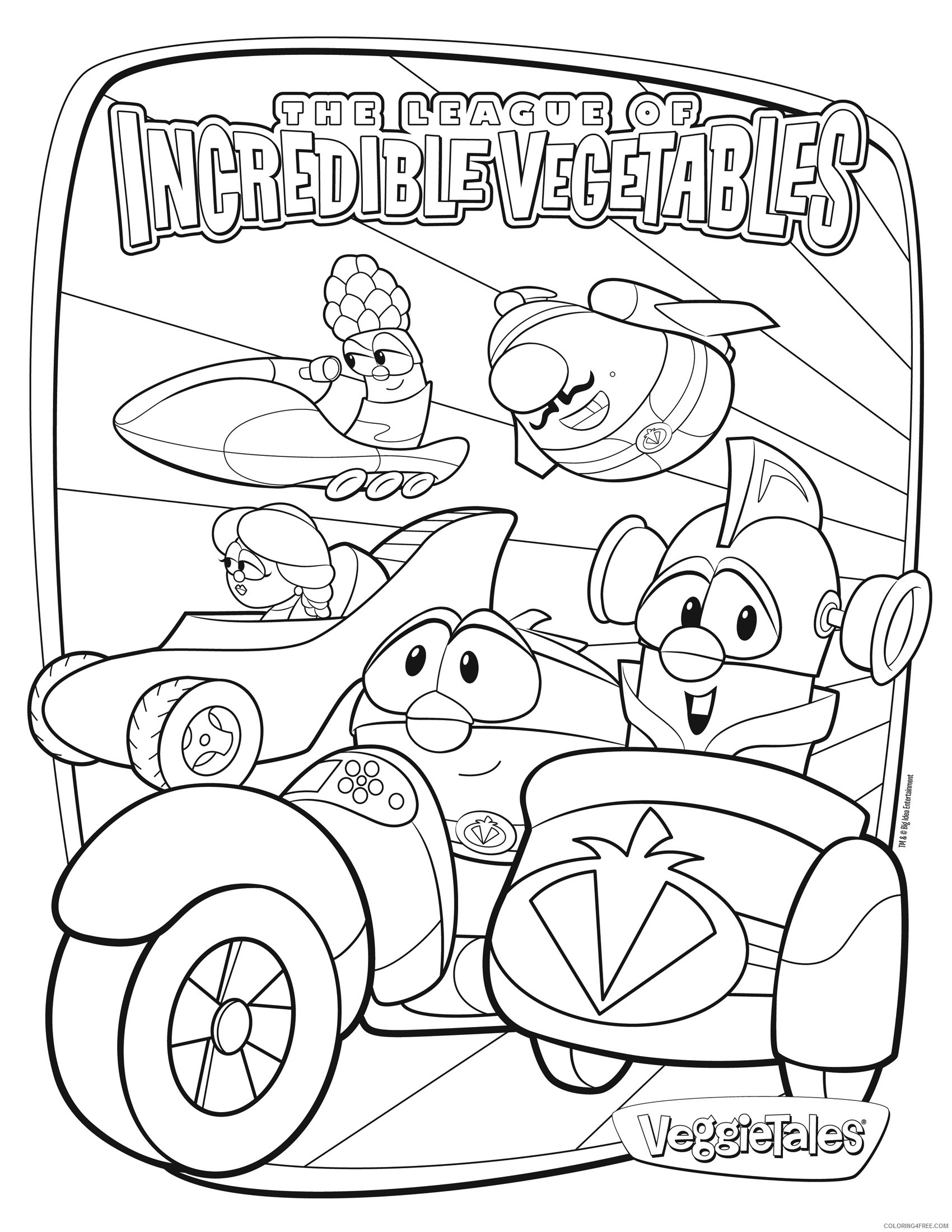 veggie tales coloring pages incredible vegetables Coloring4free