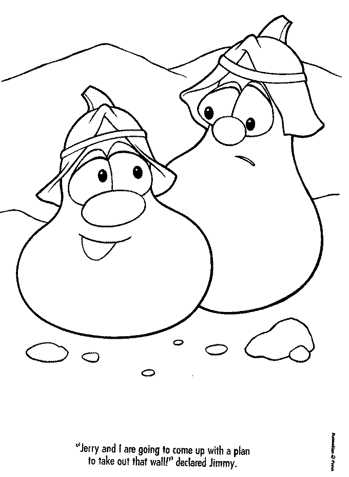 veggie tales coloring pages jimmy and jerry Coloring4free