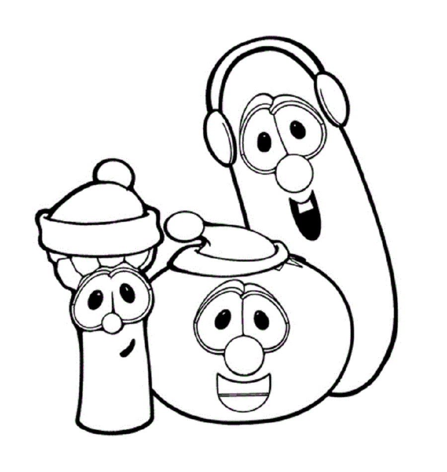 veggie tales coloring pages junior bob and larry Coloring4free