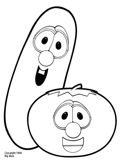 veggie tales coloring pages larry and bob Coloring4free