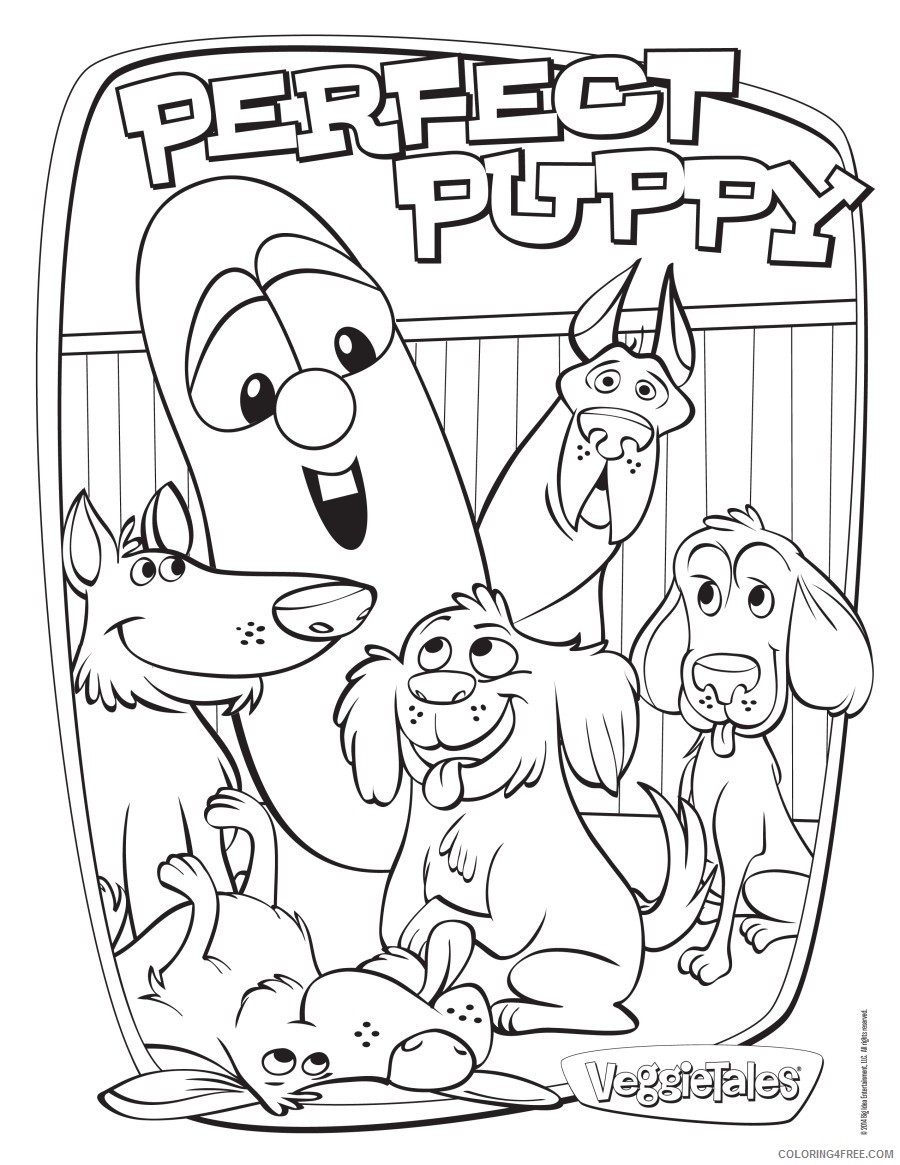 veggie tales coloring pages perfect puppy Coloring4free