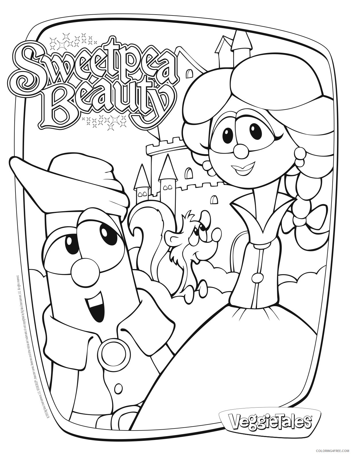 veggie tales coloring pages sweet pea beauty Coloring4free