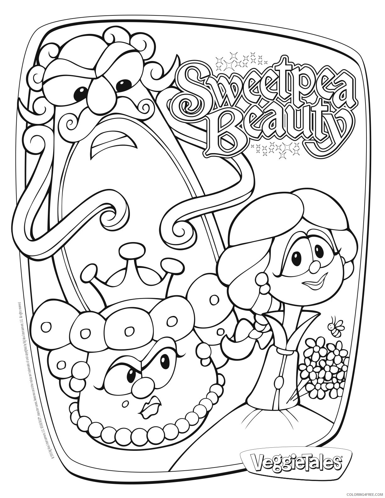veggie tales coloring pages sweetpea beauty Coloring4free