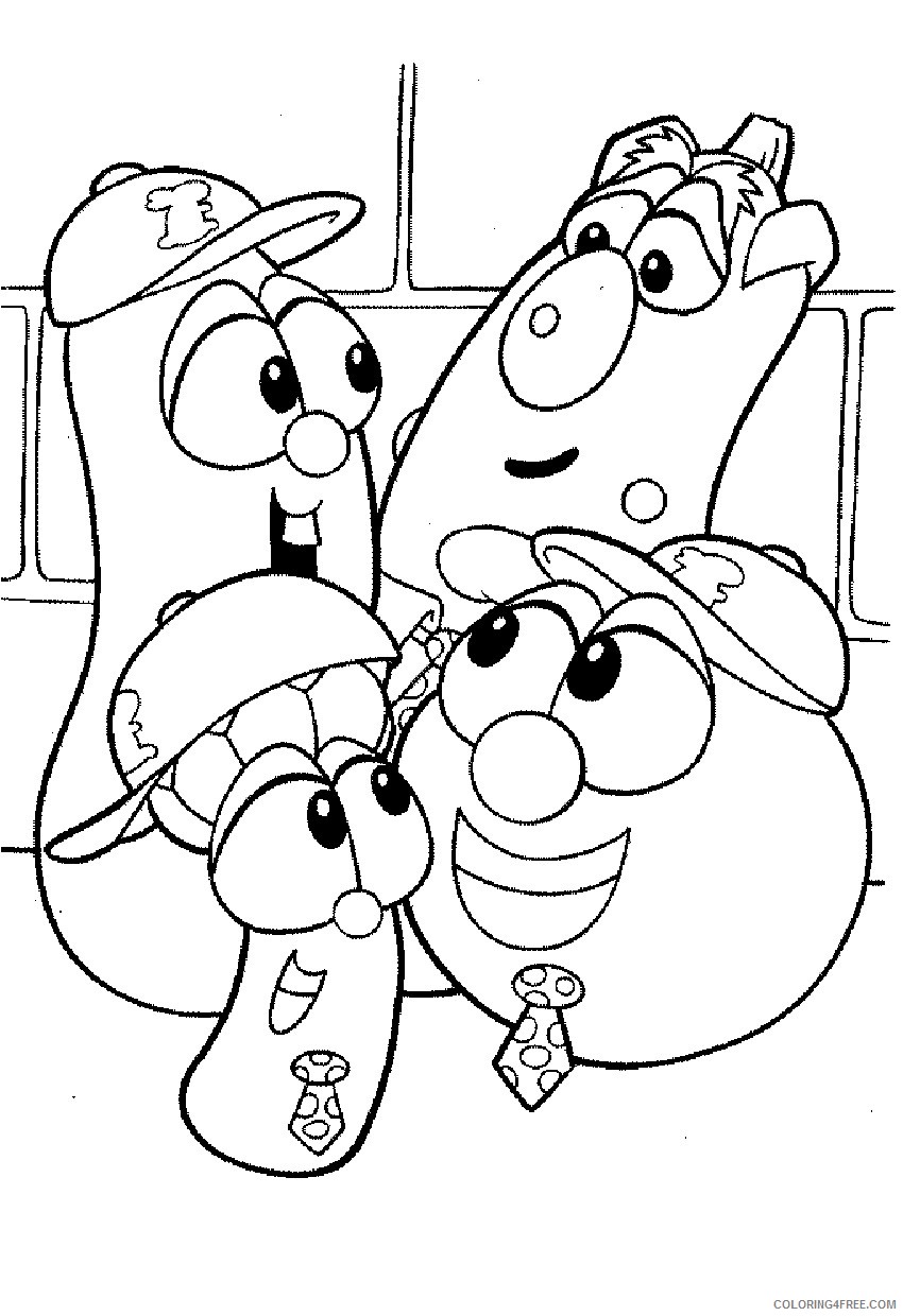 veggie tales coloring pages to print Coloring4free