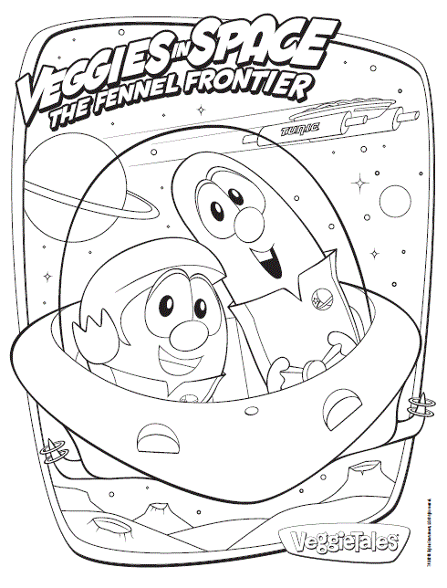 veggie tales coloring pages veggies in space Coloring4free