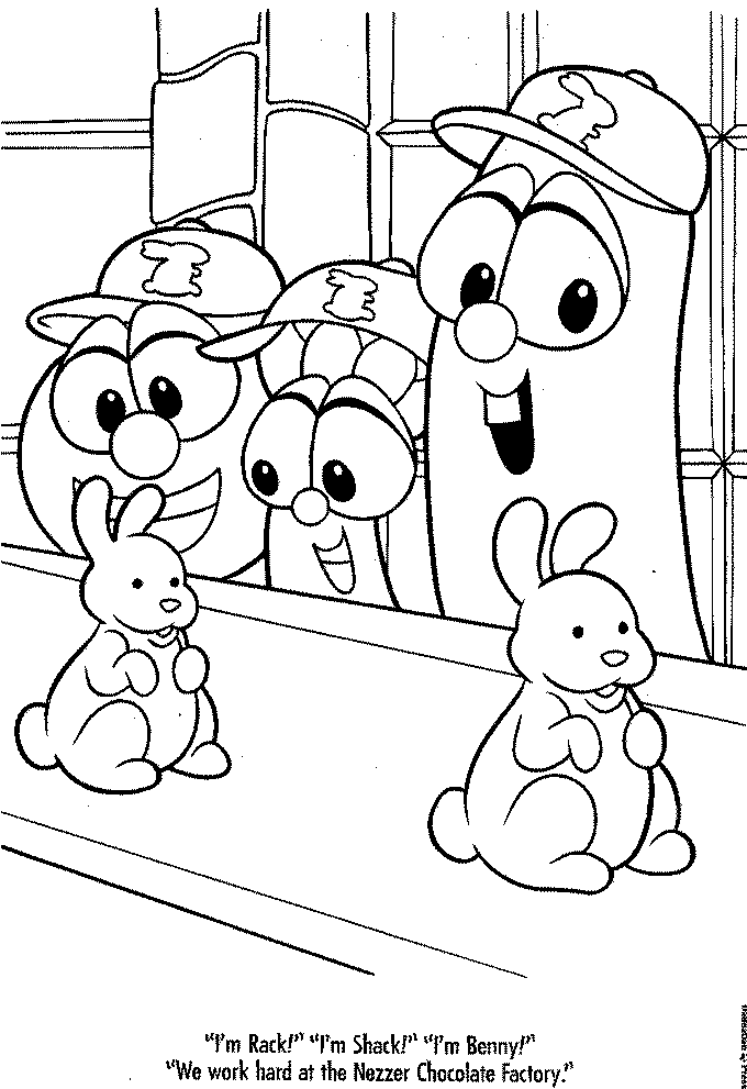 veggie tales coloring pages with bunny Coloring4free