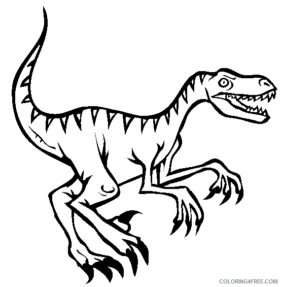 velociraptor jurassic park coloring pages Coloring4free