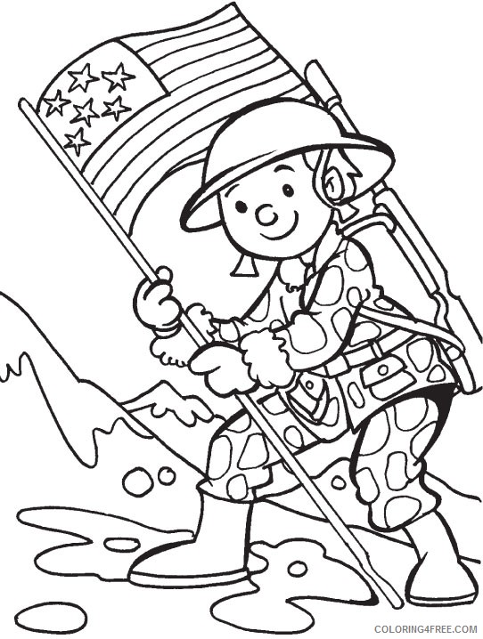veterans day coloring pages soldier Coloring4free