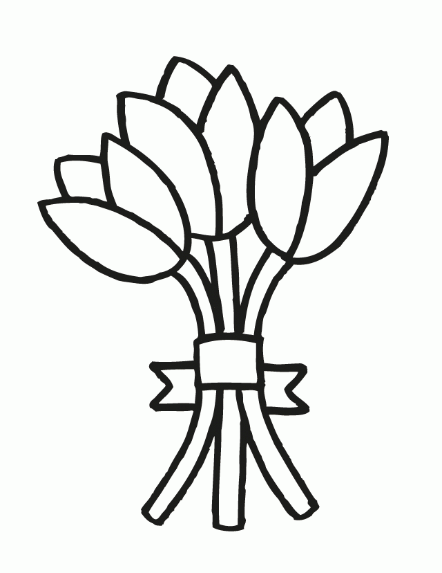 wedding coloring pages wedding bouquet Coloring4free