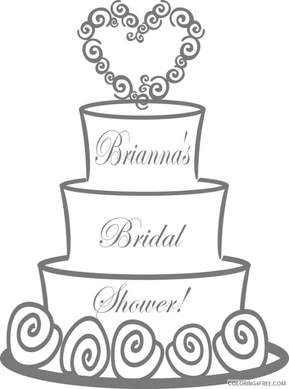 wedding coloring pages wedding cake Coloring4free