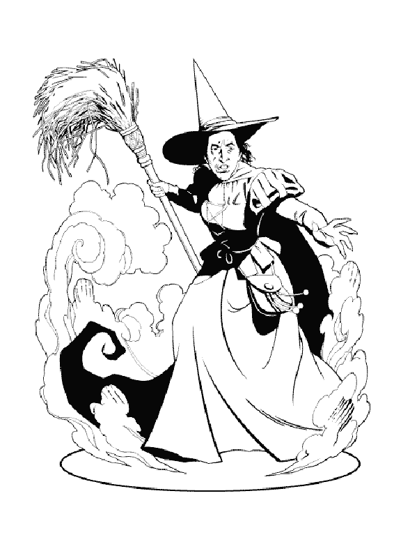 wicked witch wizard of oz coloring pages Coloring4free