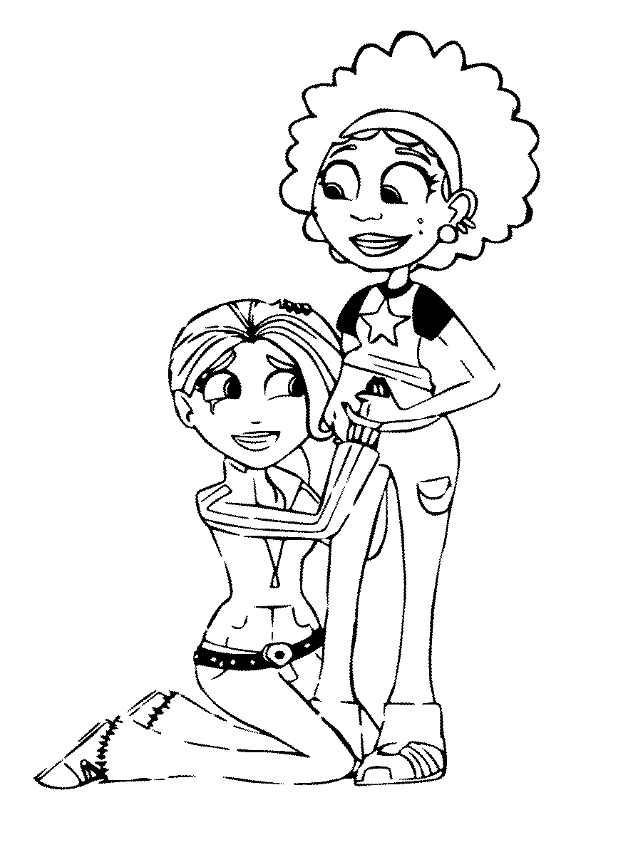 wild kratts coloring pages aviva and koki Coloring4free
