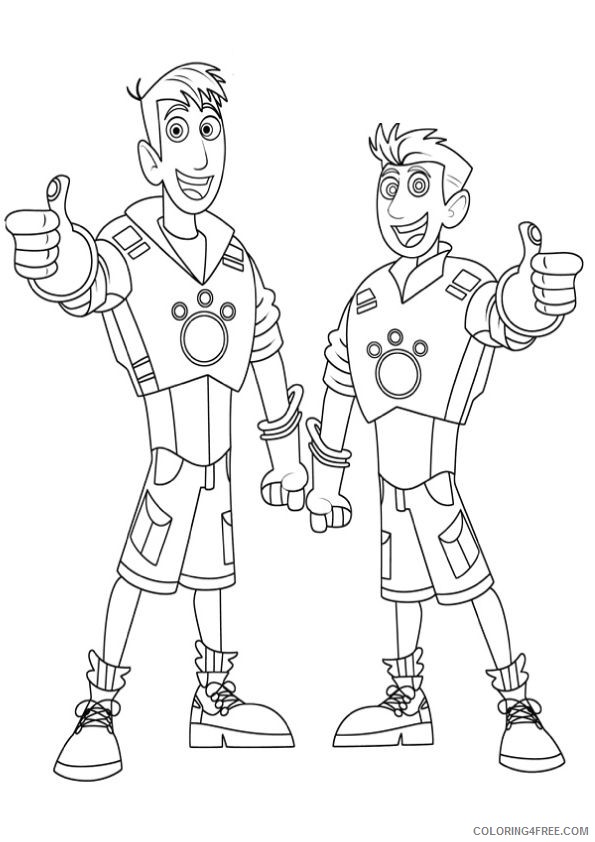wild kratts coloring pages martin and chris kratt Coloring4free