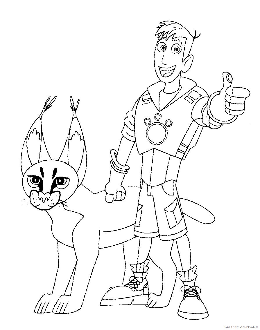 wild kratts coloring pages martin and cougar Coloring4free