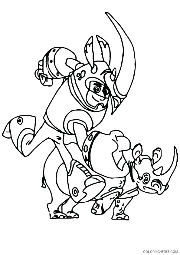 wild kratts coloring pages rhino power Coloring4free
