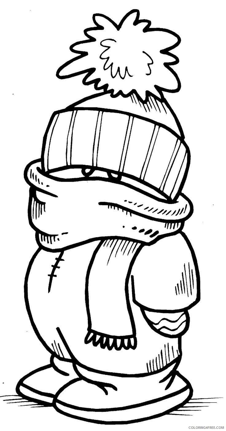 winter clothes coloring pages for kids Coloring4free