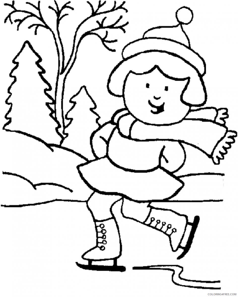 winter coloring pages for girls Coloring4free