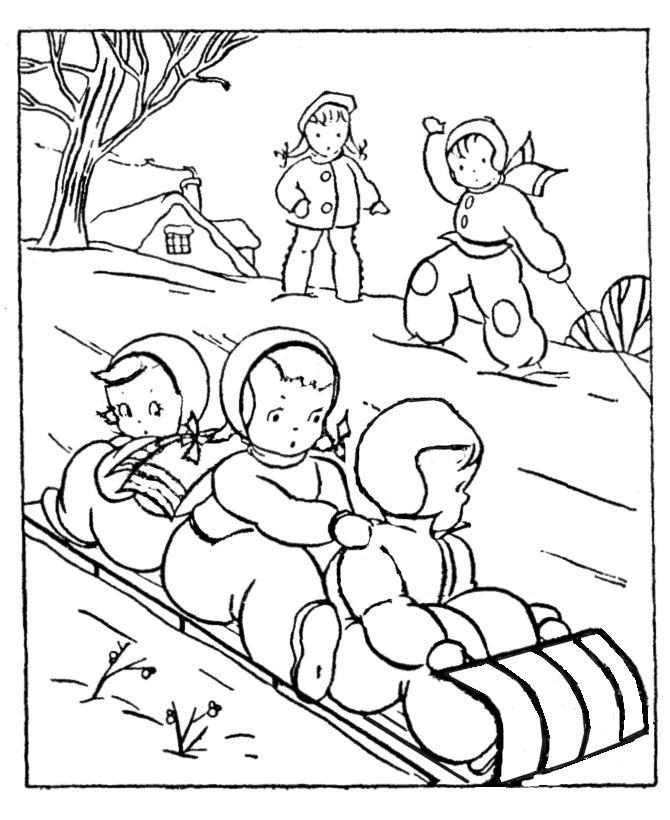 winter coloring pages free to print Coloring4free
