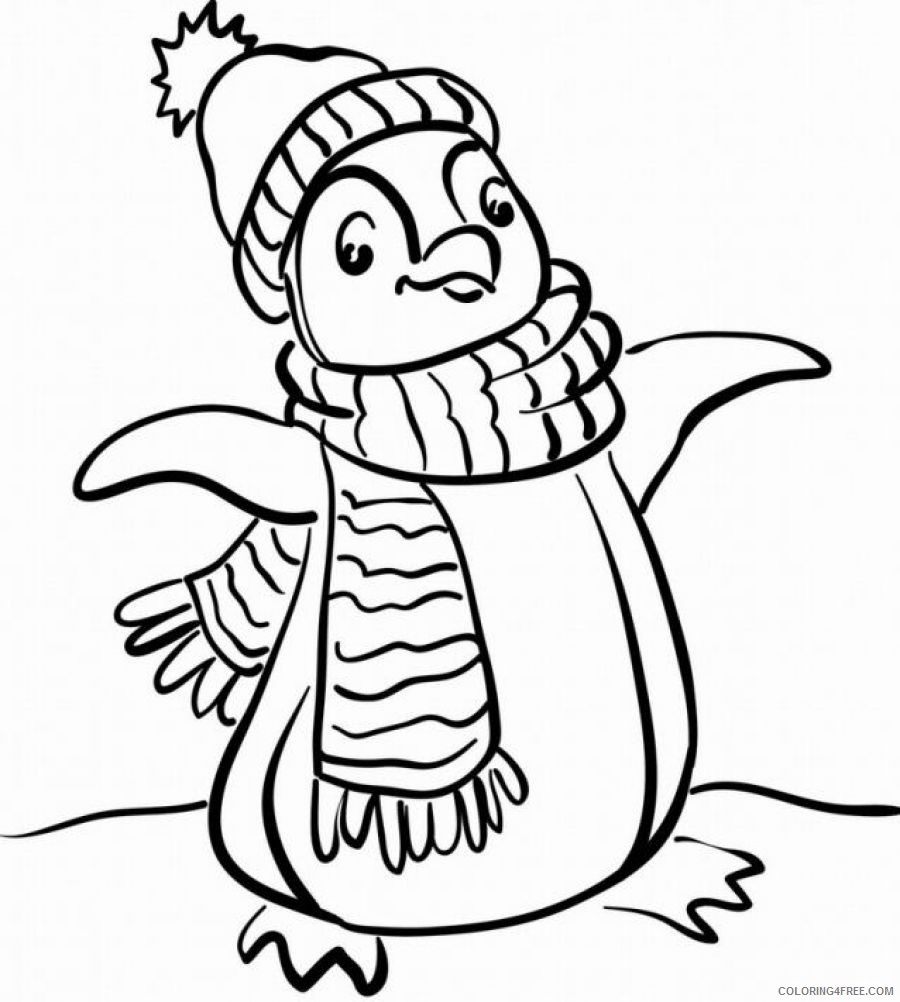 winter penguin coloring pages Coloring4free