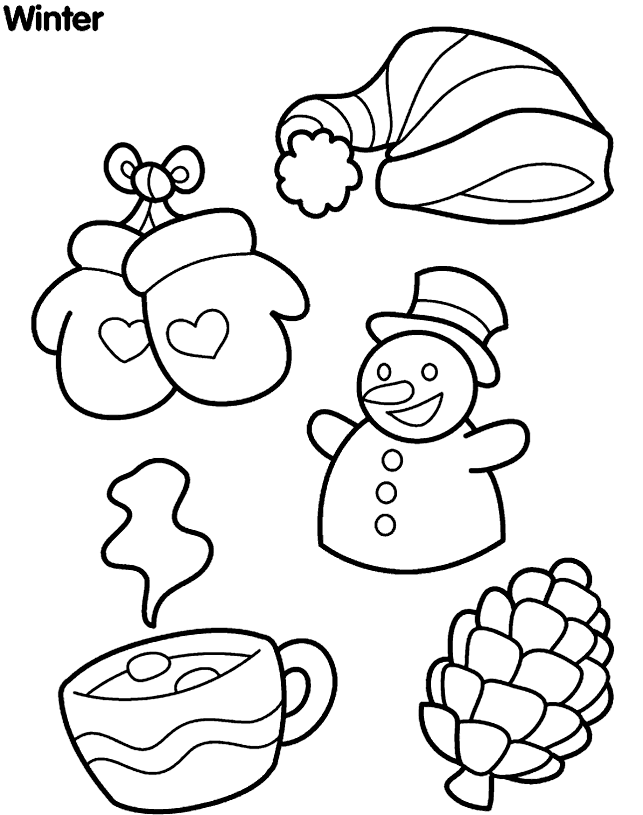 winter themes coloring pages for kids Coloring4free