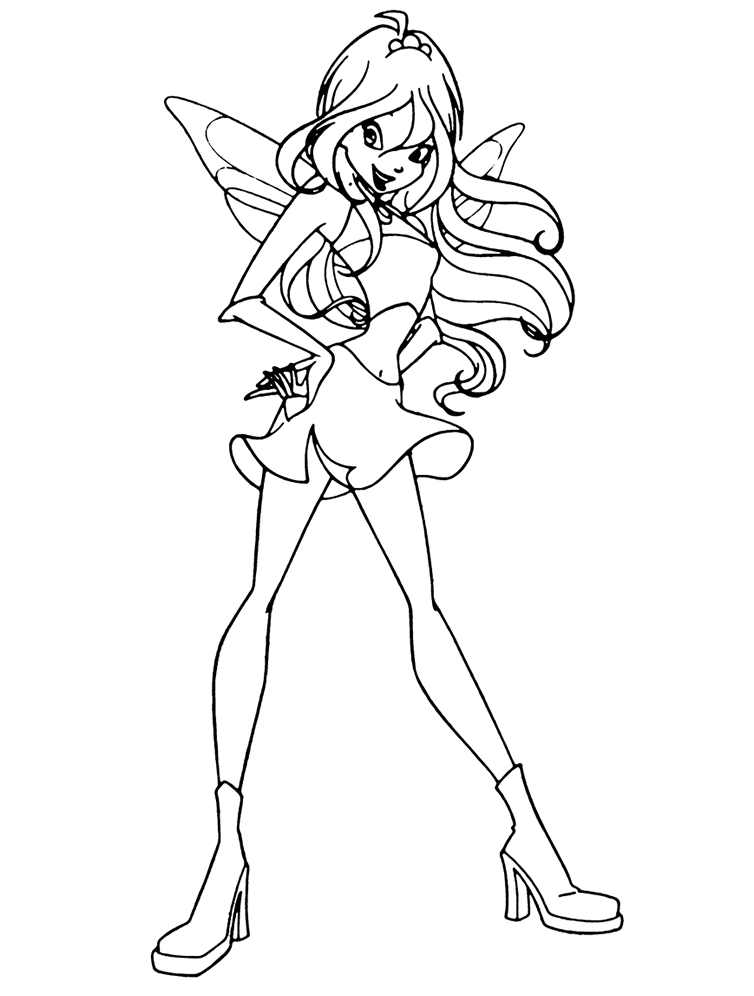 winx club coloring pages bloom Coloring4free