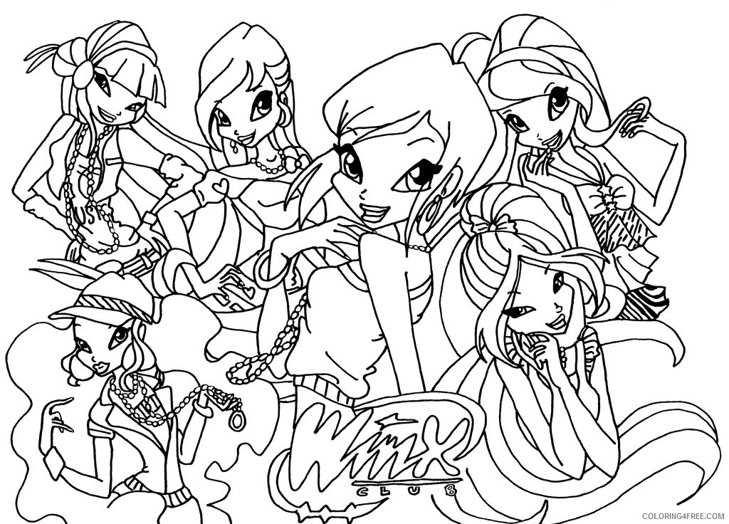 winx club coloring pages by elfkena Coloring4free