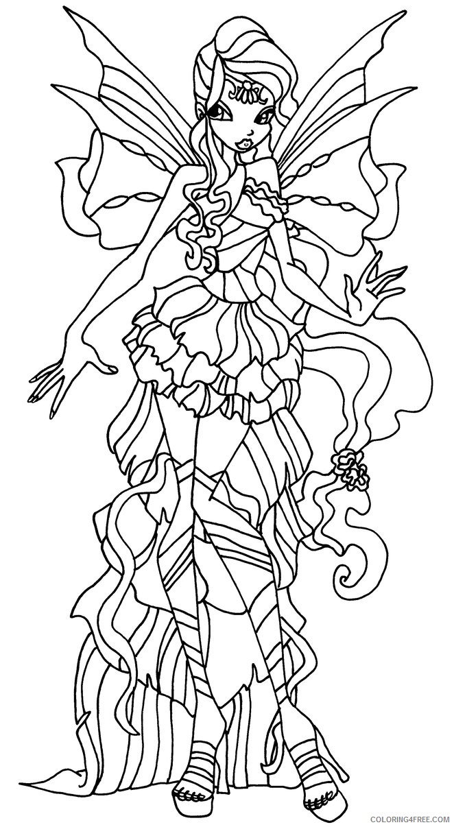 winx club coloring pages harmonix Coloring4free
