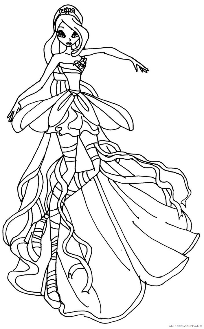 winx club coloring pages harmonix stella Coloring4free