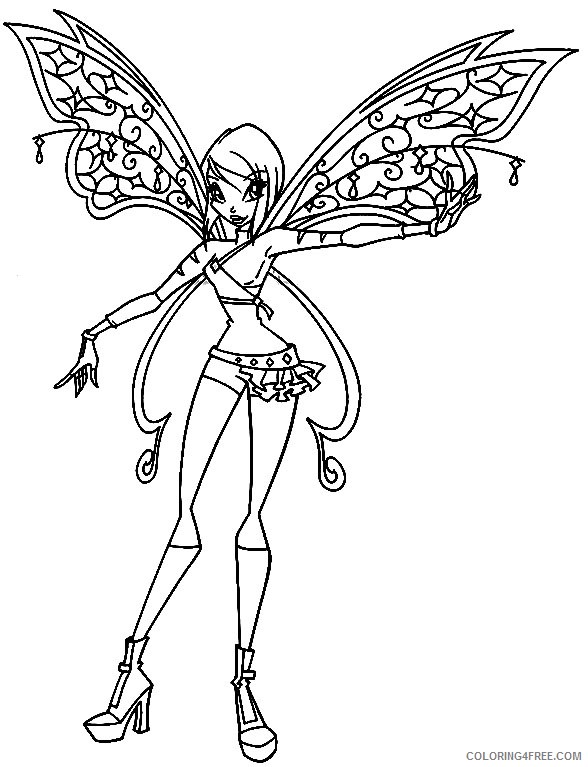winx club coloring pages tecna Coloring4free