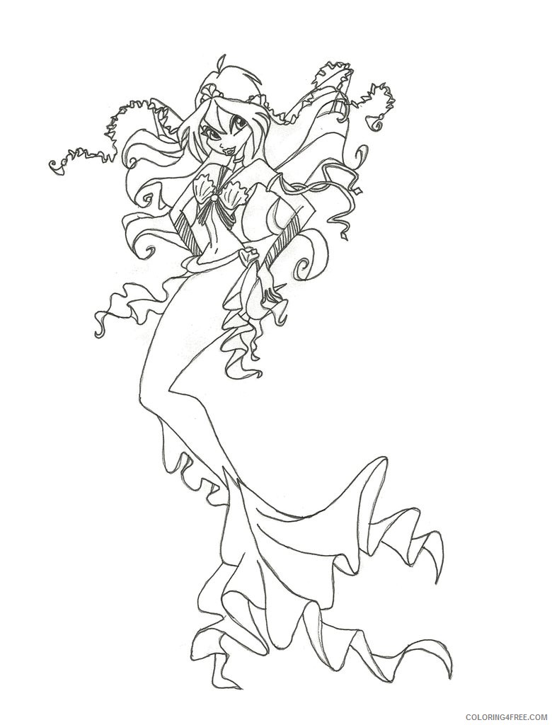 winx club mermaid coloring pages Coloring4free