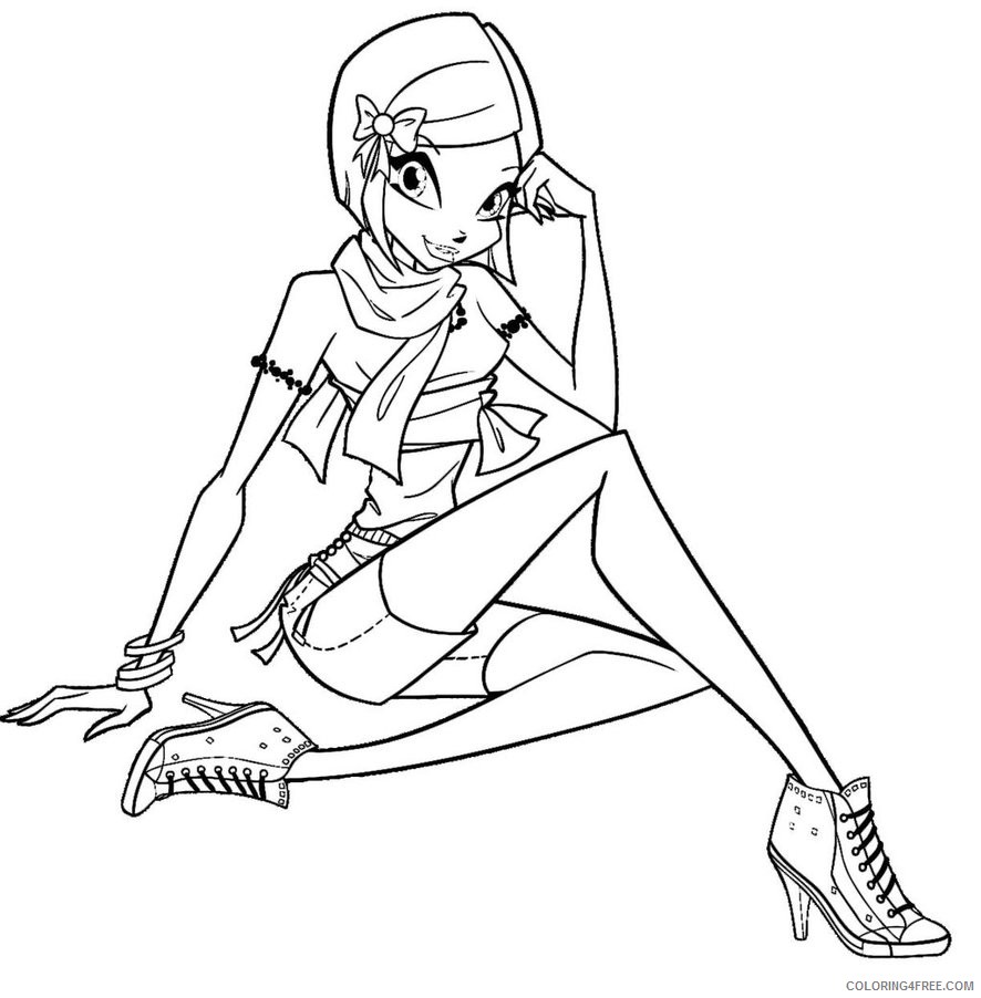 winx club tecna coloring pages by elfkena Coloring4free