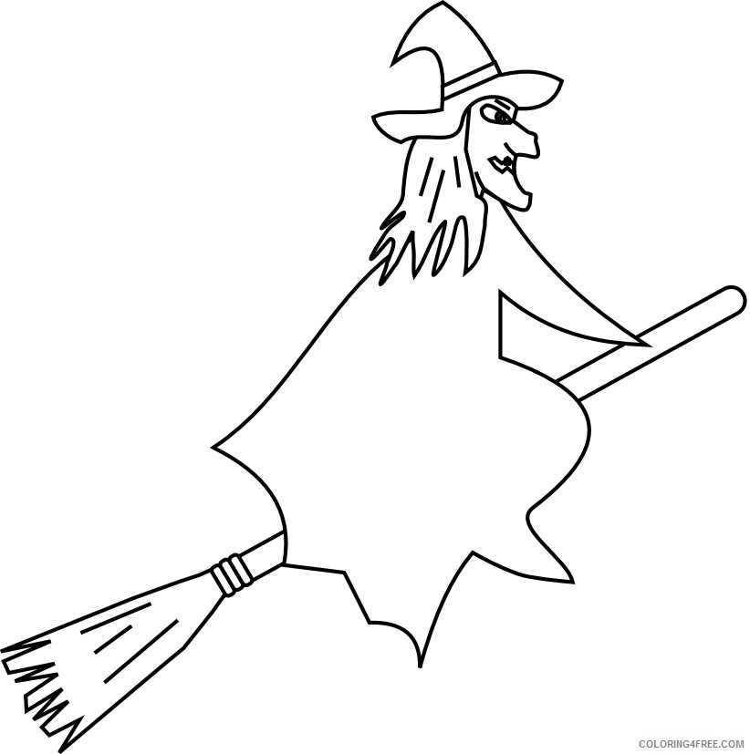 witch coloring pages for preschooler Coloring4free