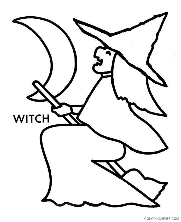 witch coloring pages for toddler Coloring4free