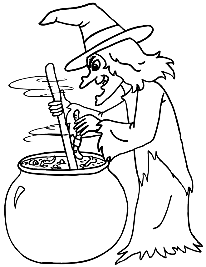 witch coloring pages witches brew Coloring4free