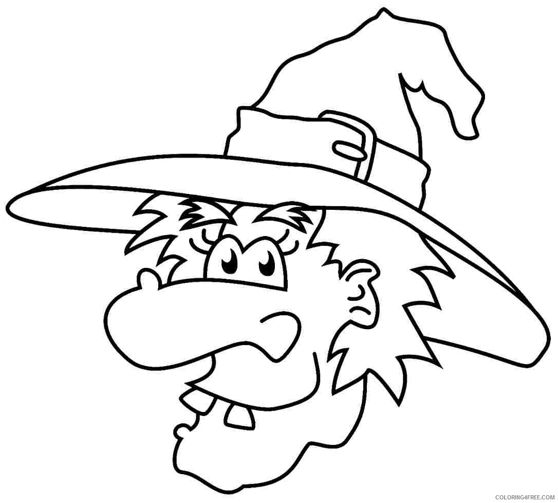 witch face coloring pages printable Coloring4free