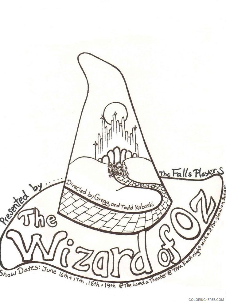 wizard of oz coloring pages free to print Coloring4free