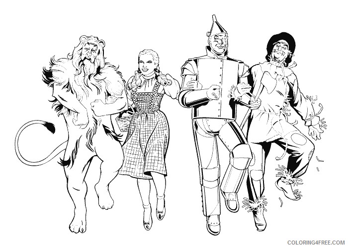 wizard of oz coloring pages to print Coloring4free