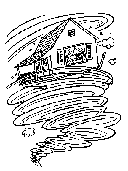 wizard of oz coloring pages tornado Coloring4free