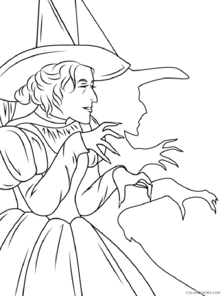 wizard of oz coloring pages wicked witch Coloring4free