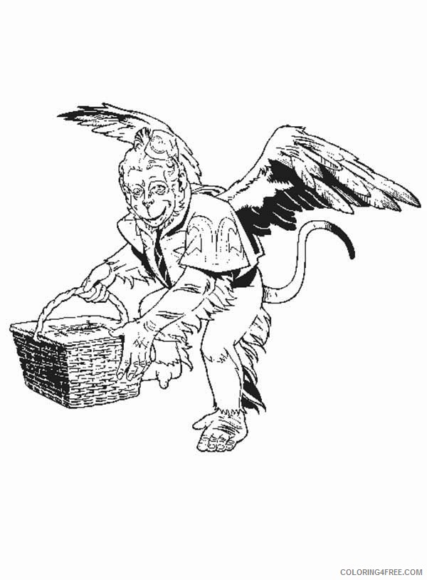 wizard of oz coloring pages winged monkey Coloring4free