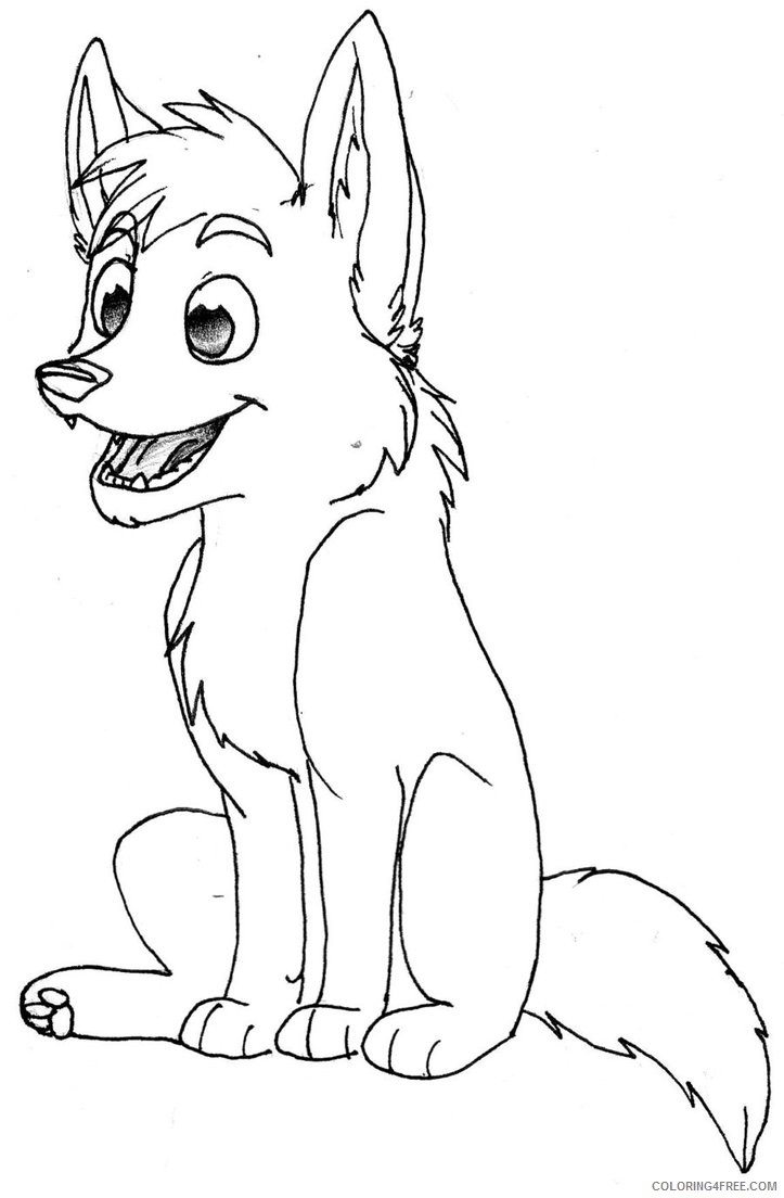 wolf coloring pages cute Coloring4free