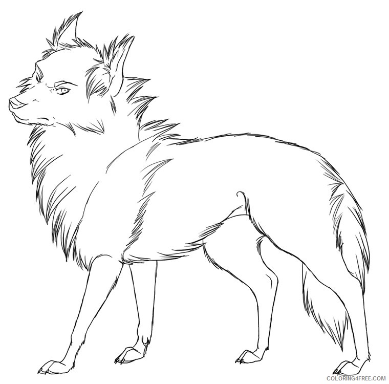 wolf coloring pages to print Coloring4free