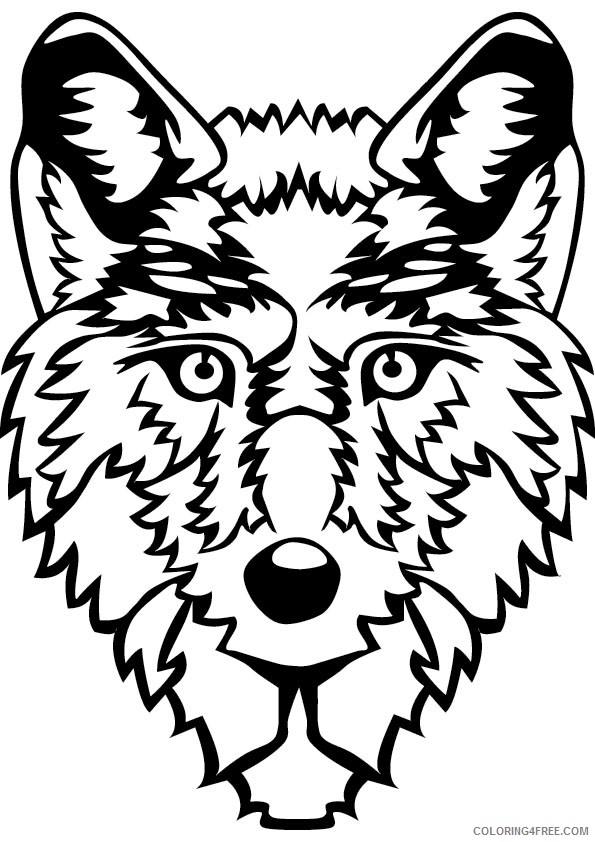 wolf head coloring pages Coloring4free