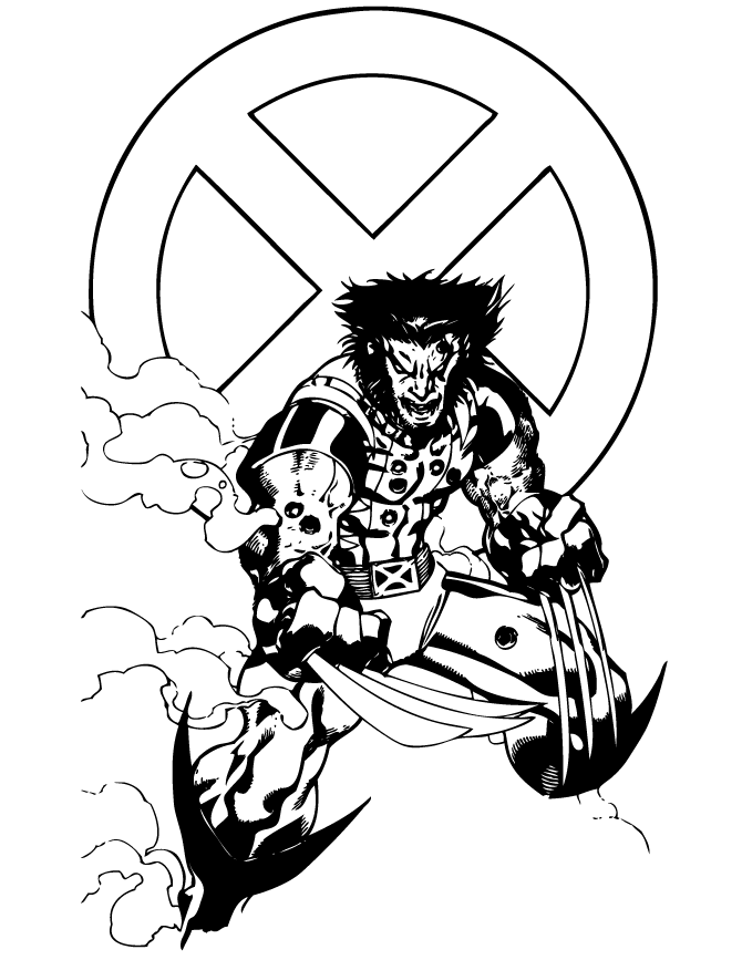 wolverine coloring pages angry Coloring4free