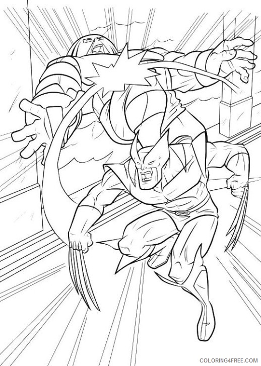 wolverine coloring pages defeat the enemy Coloring4free