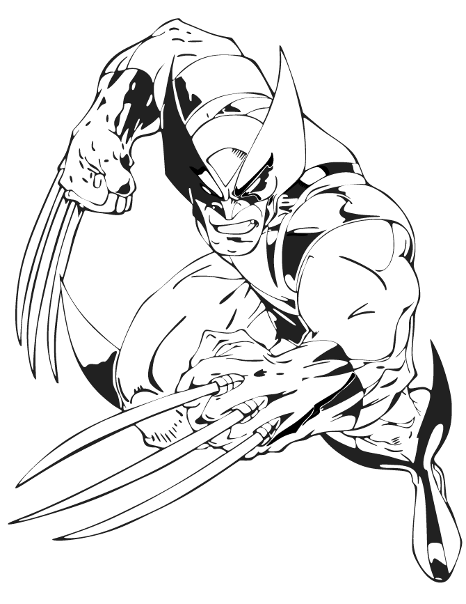wolverine coloring pages for boys Coloring4free