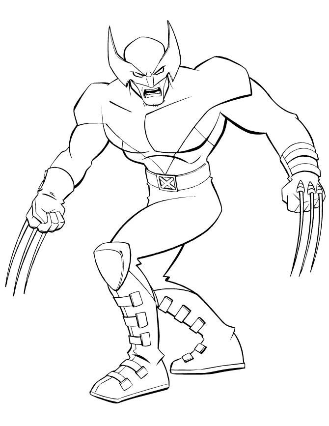 wolverine coloring pages for kids Coloring4free