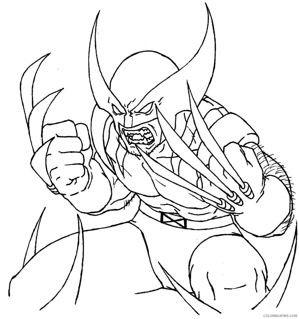 wolverine coloring pages free to print Coloring4free
