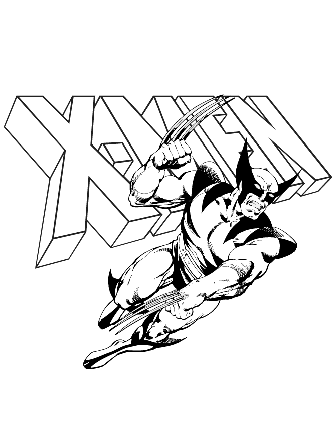 wolverine coloring pages x men Coloring4free